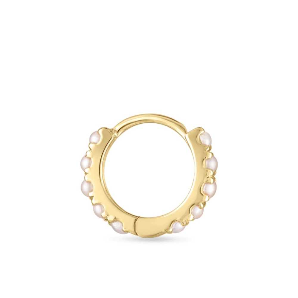 NWT Maria Tash Pearl Eternity Hoop Earring - 8mm - Picture 2 of 5